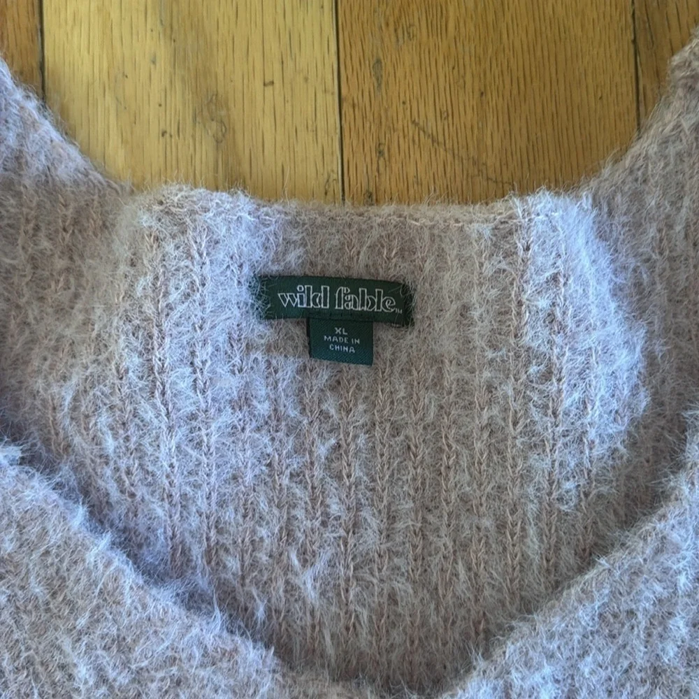 Wild Fable | Cropped Cozy Sweater | Dusty Rose | V-Neck | size XL - Picture 2 of 4